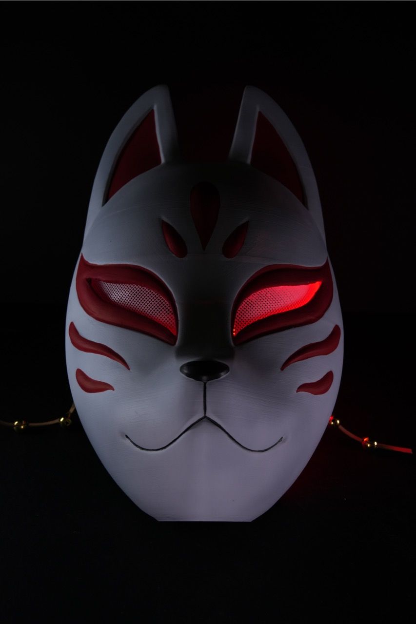 mască Kitsune japoneză imprimată 3D