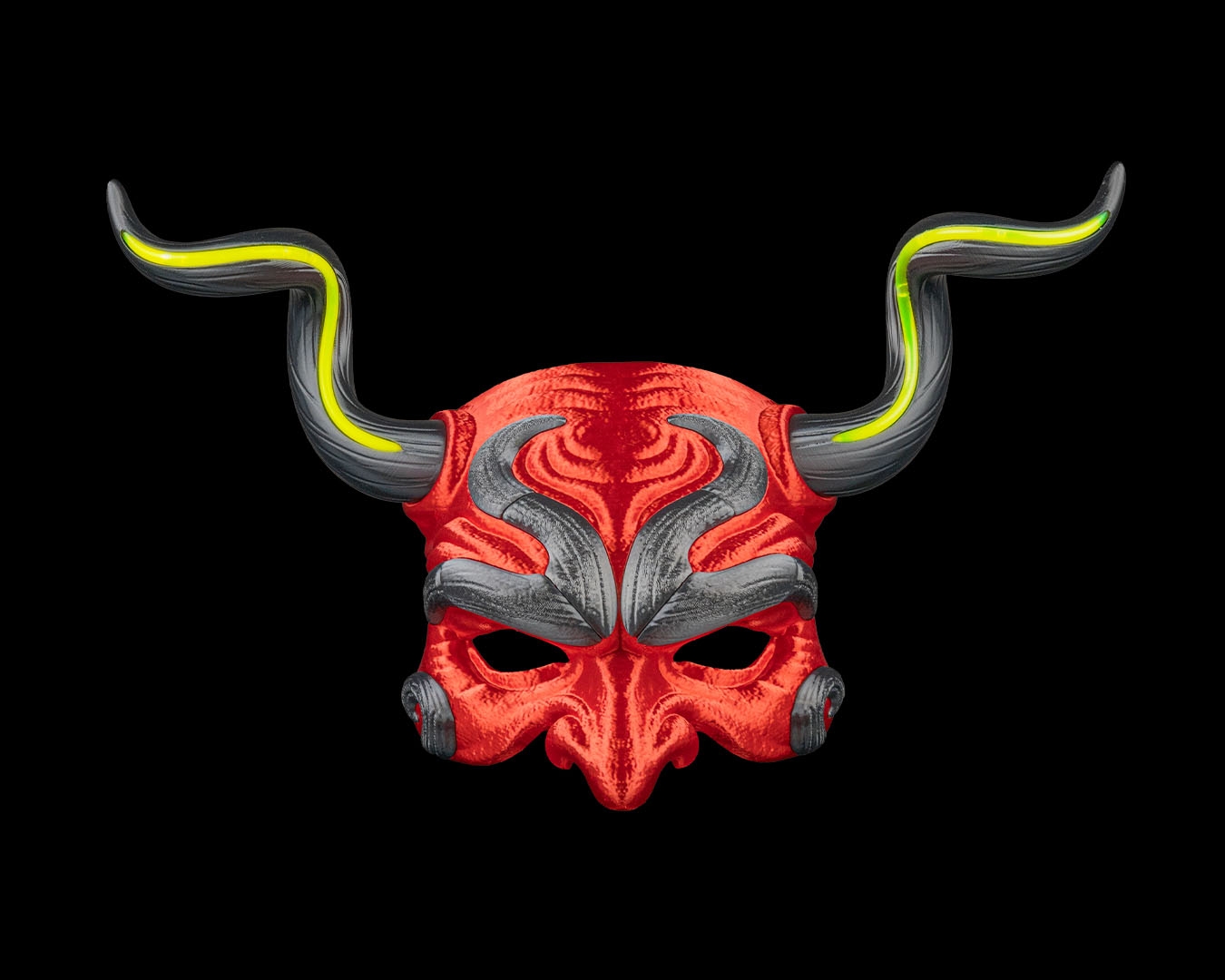 Mască fantasy cu coarne imprimată 3D, accesoriu premium pentru Halloween, LARP și carnaval.