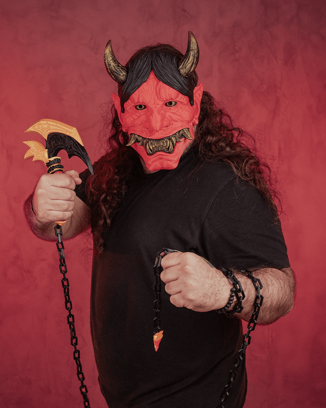2. Mască Hannya pentru Halloween realizată prin printare 3D.