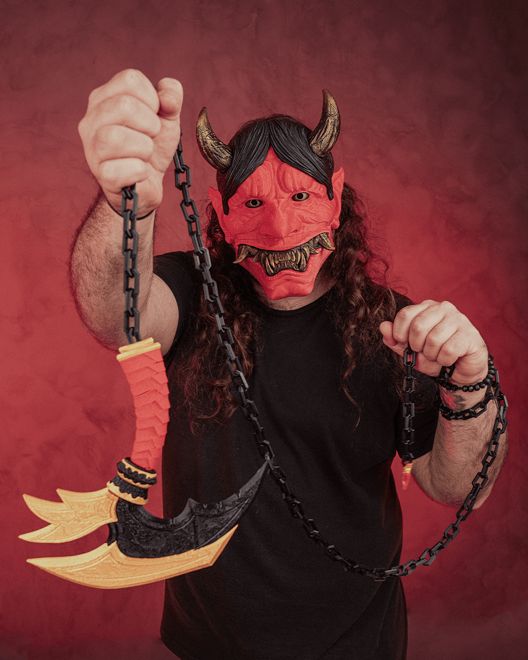 7. Hannya Mask printată 3D cu finisaj realist și detalii premium
