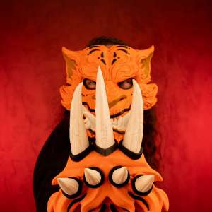 4. Mască Tora purtată pe față, accesoriu fantasy pentru Halloween și cosplay